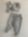 Grey Eyelet Cotton Jersey Leggings and Hat Set