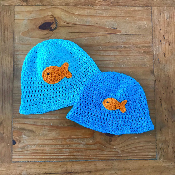 Fish Crochet Bucket Hat 0-3m, 3-6m | Little Fig Handmade Fish Crochet Bucket Hat 0-3m, 3-6m | Little Fig Handmade