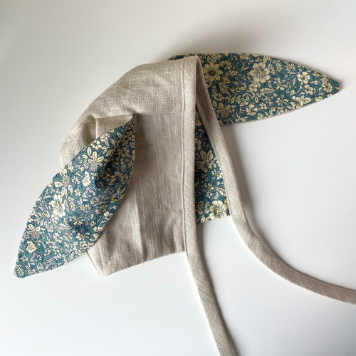 Bunny Ear Linen Spring Bonnet 0-6m, 6-12m, 1-2yrs | Little Fig Handmade