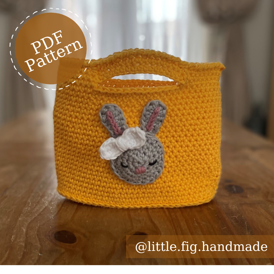 Children's Easter Bunny Basket PDF Crochet Pattern