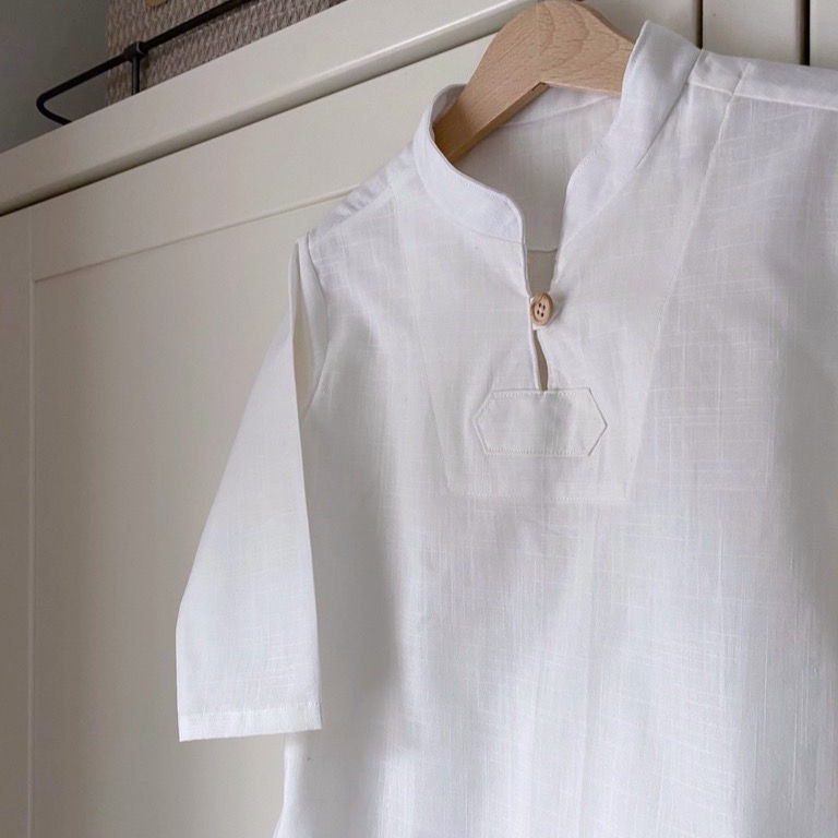 Thumbnail: SAGE White Linen Look Cotton Shirt 1-2yrs, 2-3yrs, outfit combinations