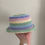 Thumbnail: Pastel Rainbow Crochet Boater Hat 0-6m, 1-2yrs