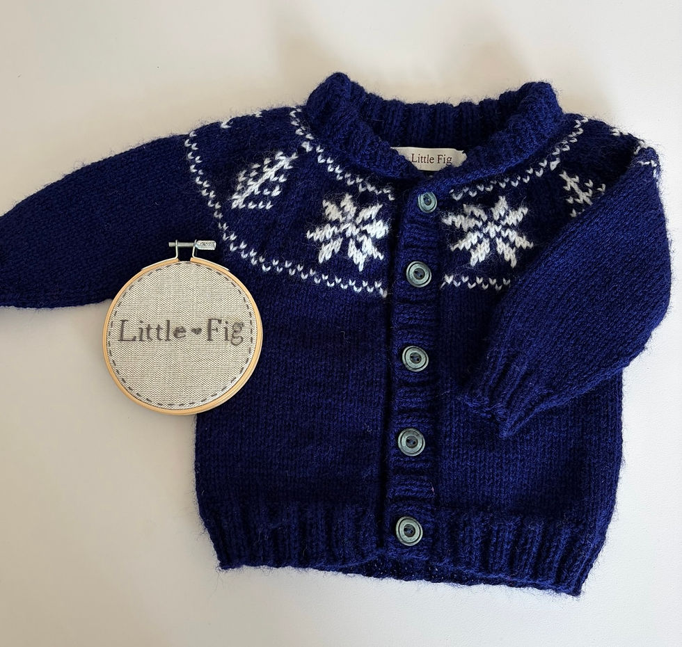 Thumbnail: ERIC Snowflake Cardigan PDF Knitting Pattern