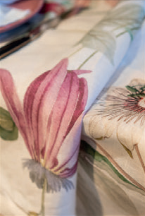 Miniature : Nappe GRANADILLA Lin - La Girafe Bleue et Tessitura Tocana Telerie