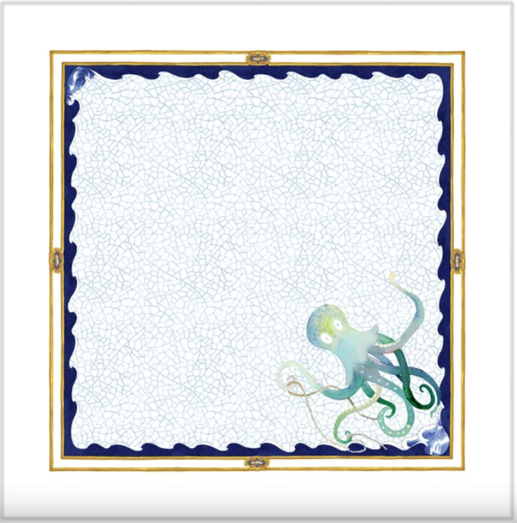 Thumbnail:  SOTTOMARINA Linnen Servet4Dinner - La Girafe Bleue en Tessitura Toscana Telerie