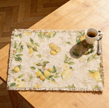 MyPlace LIMONCELLO Thick Linen - La Girafe Bleue and Tessitura Toscana Telerie