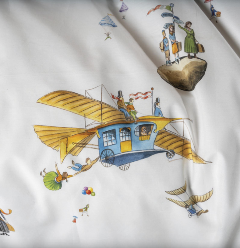 Thumbnail: FLYBY - IZYLINENS Cotton percale - La Girafe Bleue and Tessitura Toscana Telerie