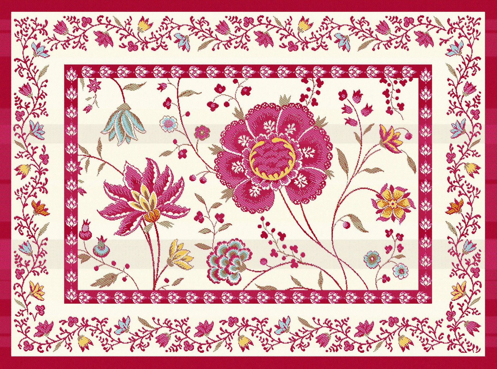 MONTESPAN ecru/roze per 6