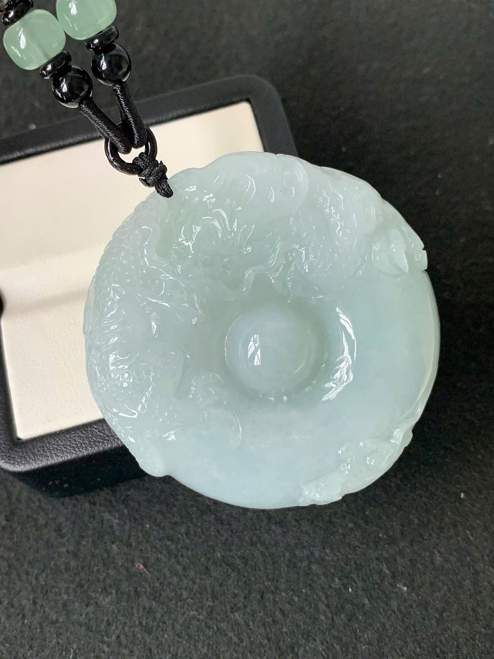 Hình thu nhỏ: Mặt ngọc Long bài ngọc Jadeite A