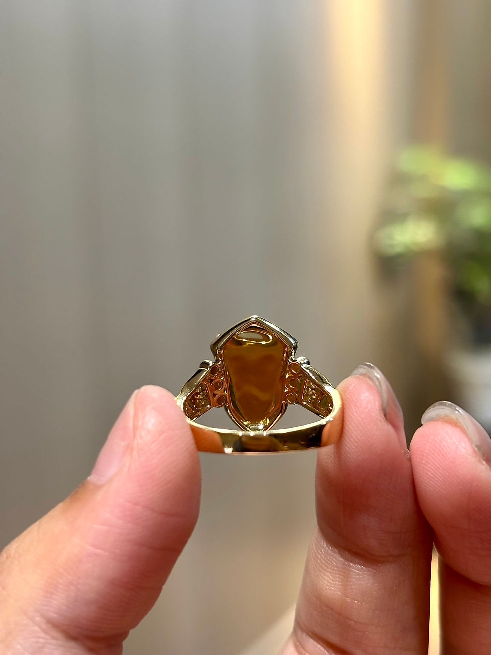 Hình thu nhỏ: Nhẫn thiết kế ni 14 ngọc Jadeite A vàng 18K