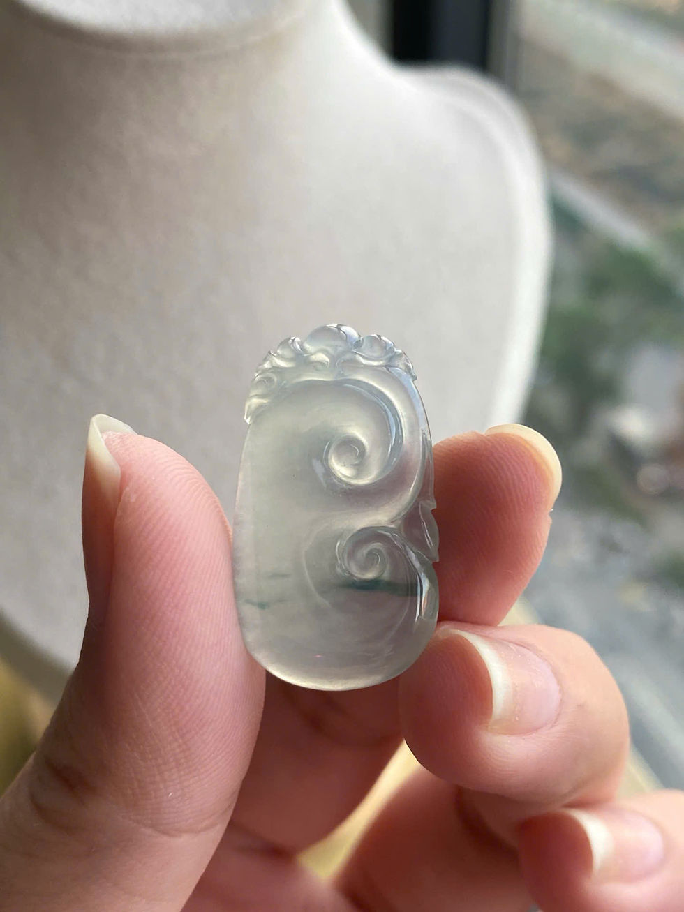 Hình thu nhỏ: Mặt ngọc Như ý ngọc Jadeite A