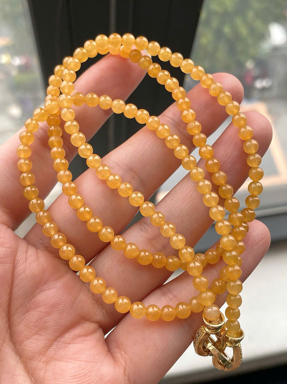 Hình thu nhỏ: Chuỗi hạt Bead ngọc Myanmar jadeite A