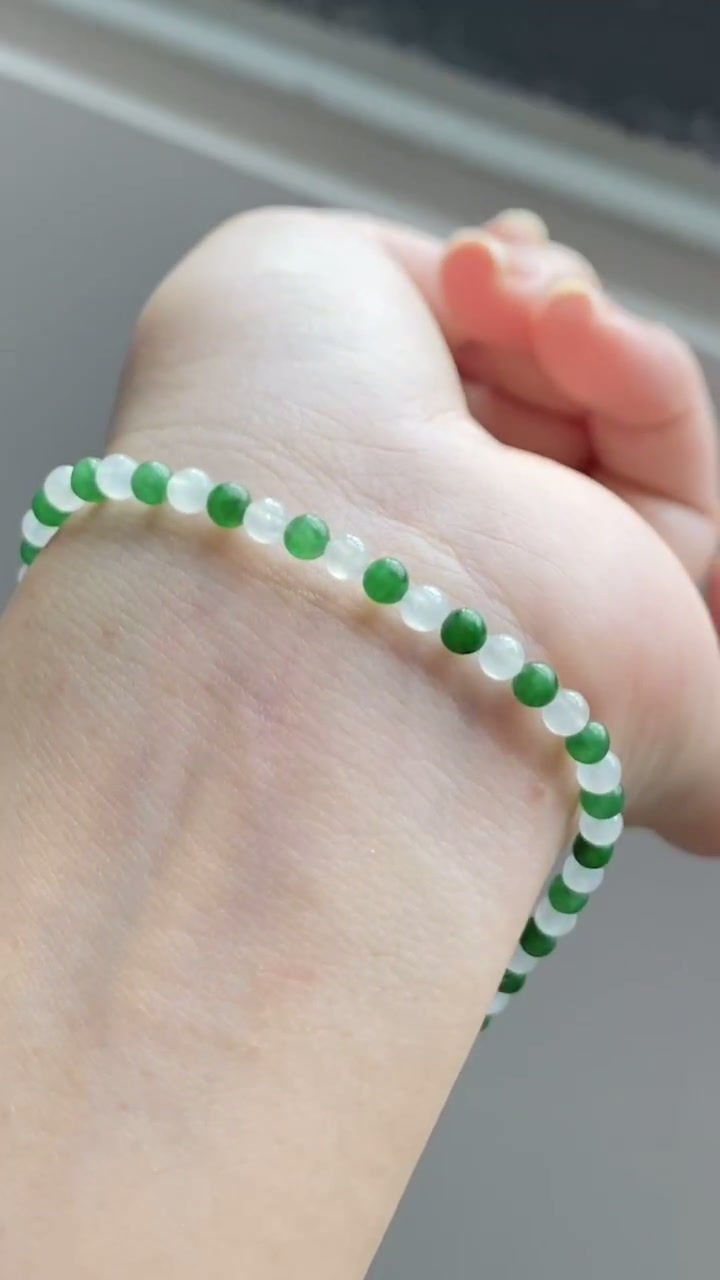 Hình thu nhỏ: Lắc tay hạt gạo ngọc Jadeite A