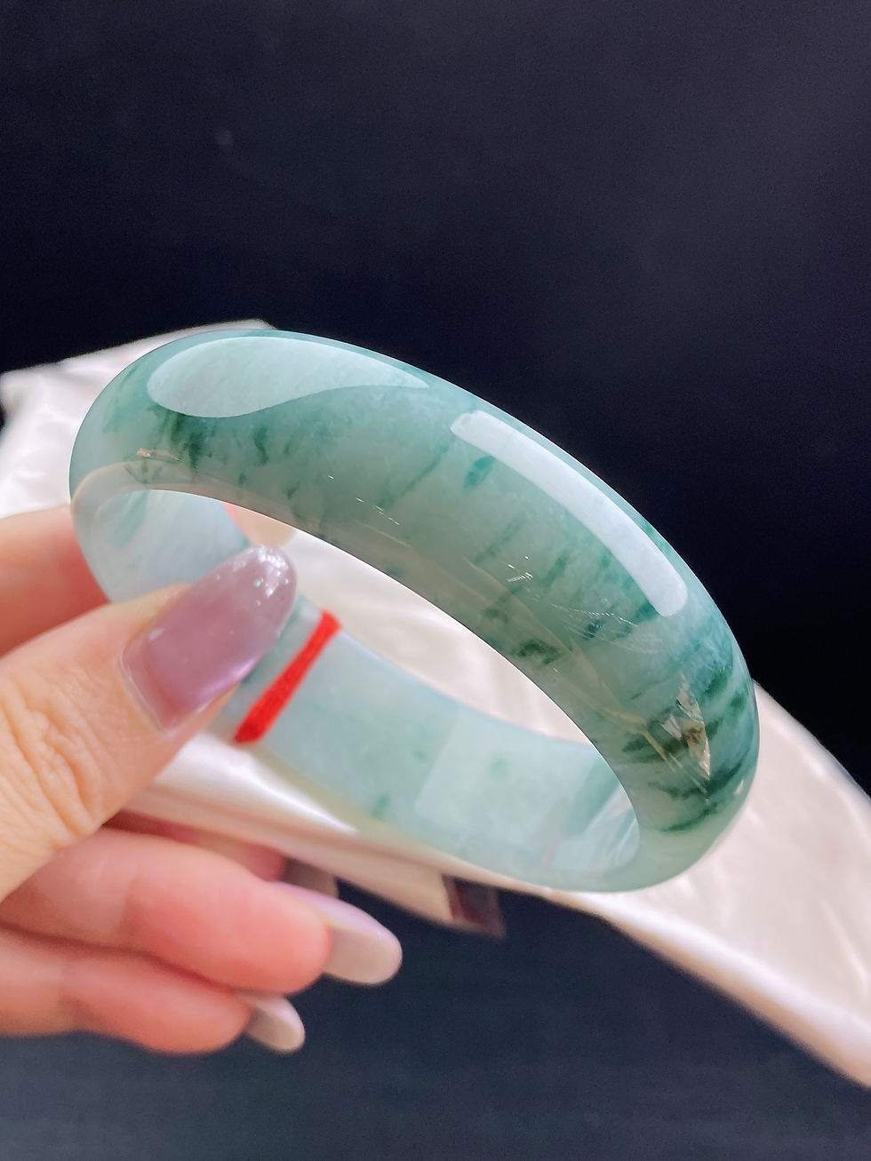 Hình thu nhỏ: Vòng ngọc Myanmar jadeite A ni 61.1