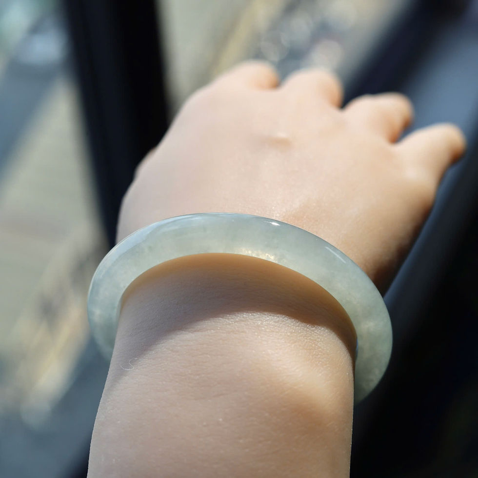 Hình thu nhỏ: Vòng ngọc Myanmar jadeite A ni 49-50