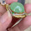 Hình thu nhỏ: Mặt dây chuyền Cabochon Jadeite A vàng 18K
