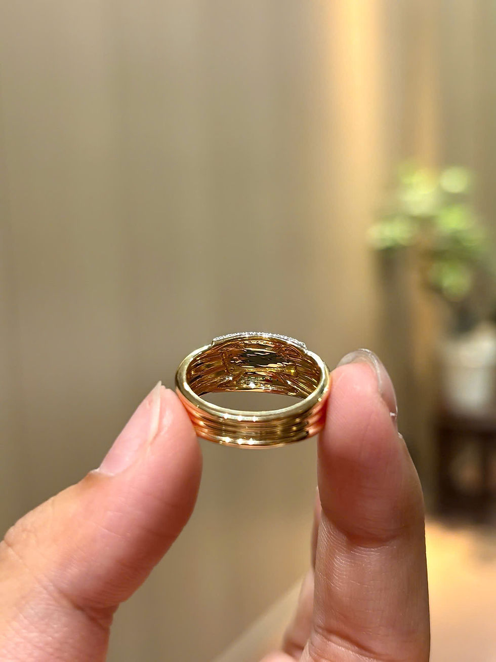 Hình thu nhỏ: Nhẫn thiết kế ni 14 ngọc Jadeite A vàng 18K