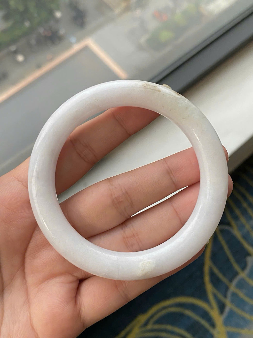 Hình thu nhỏ: Vòng ngọc Myanmar jadeite A ni 57.5