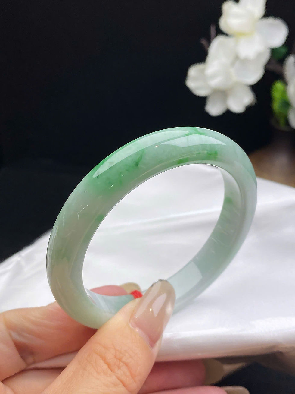 Hình thu nhỏ: Vòng ngọc Myanmar jadeite A ni 54.1