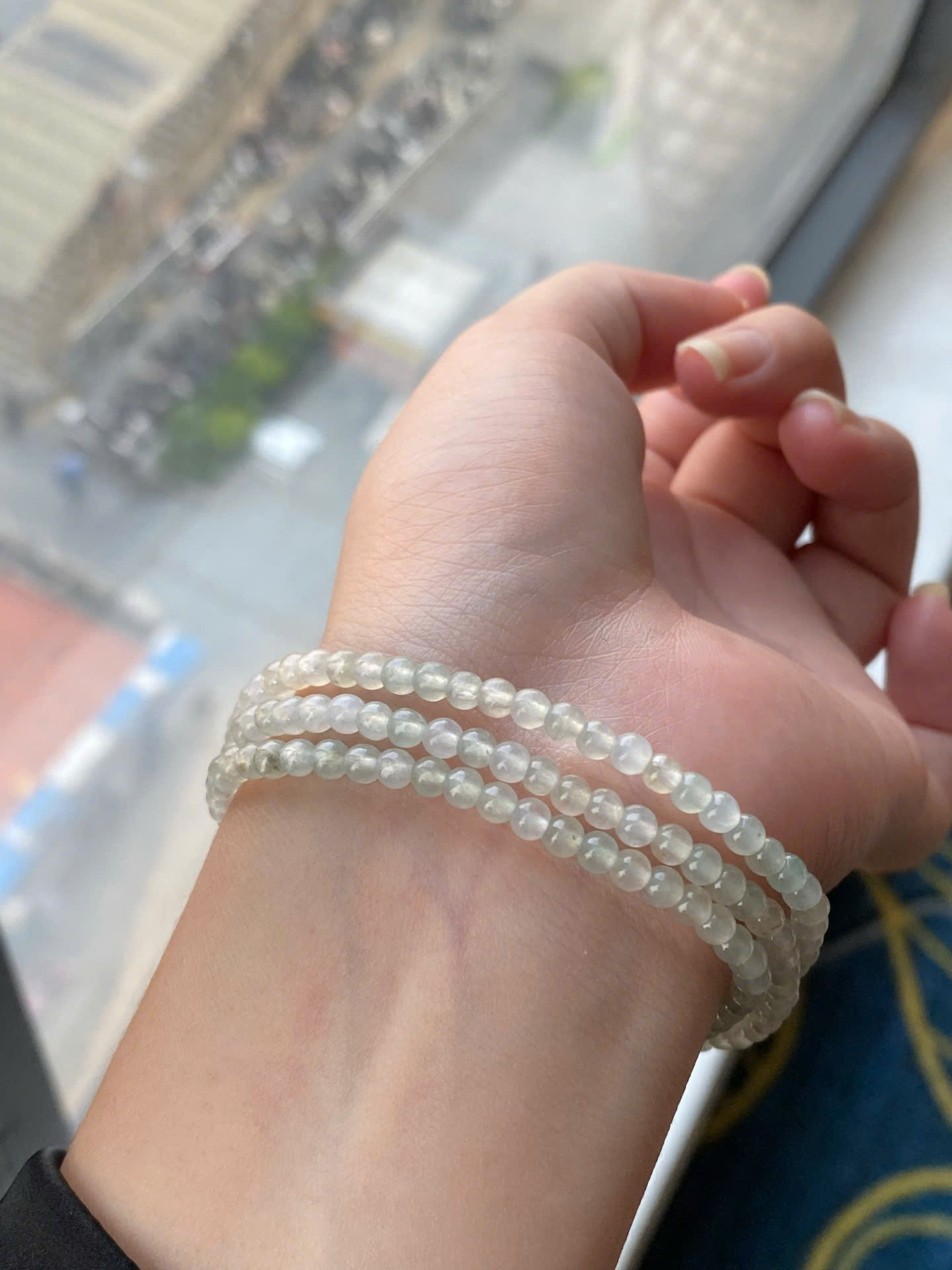 Chuỗi ngọc Myanmar jadeite A bạc 925