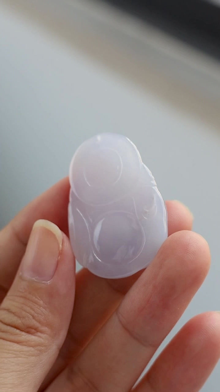 Hình thu nhỏ: Mặt dây chuyền Di Lặc ngọc Jadeite A