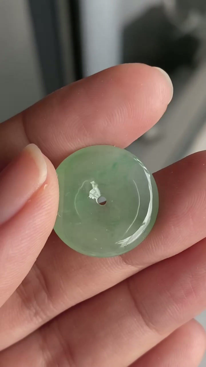 Hình thu nhỏ: Mặt ngọc khấu Bình An ngọc Jadeite A