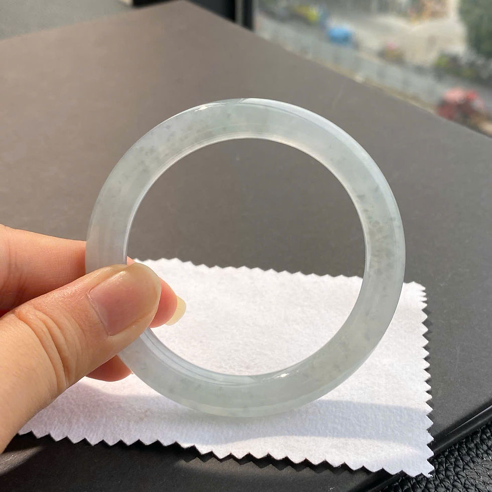 Hình thu nhỏ: Vòng ngọc Myanmar jadeite A ni 52-53