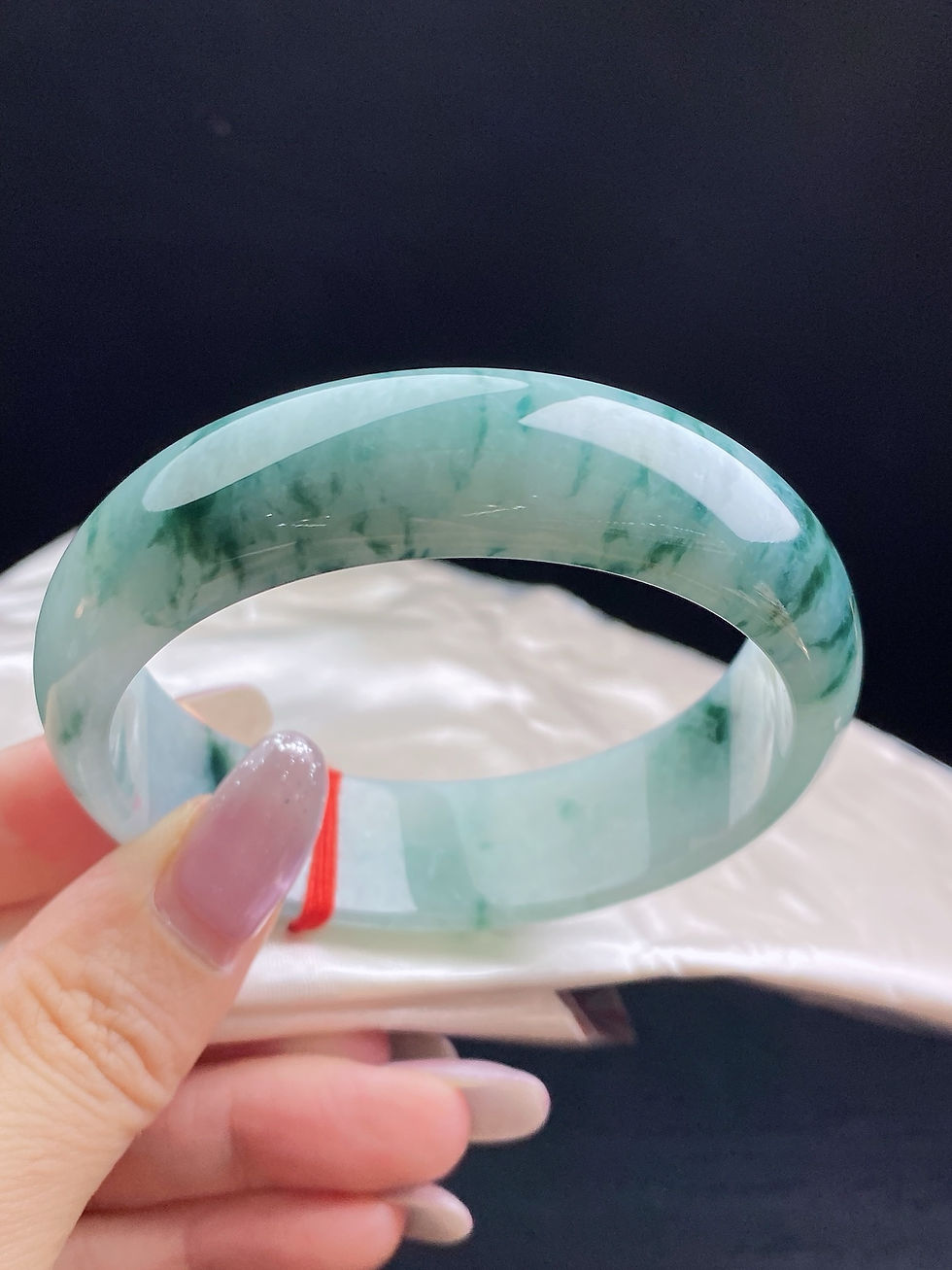 Hình thu nhỏ: Vòng ngọc Myanmar jadeite A ni 61.1