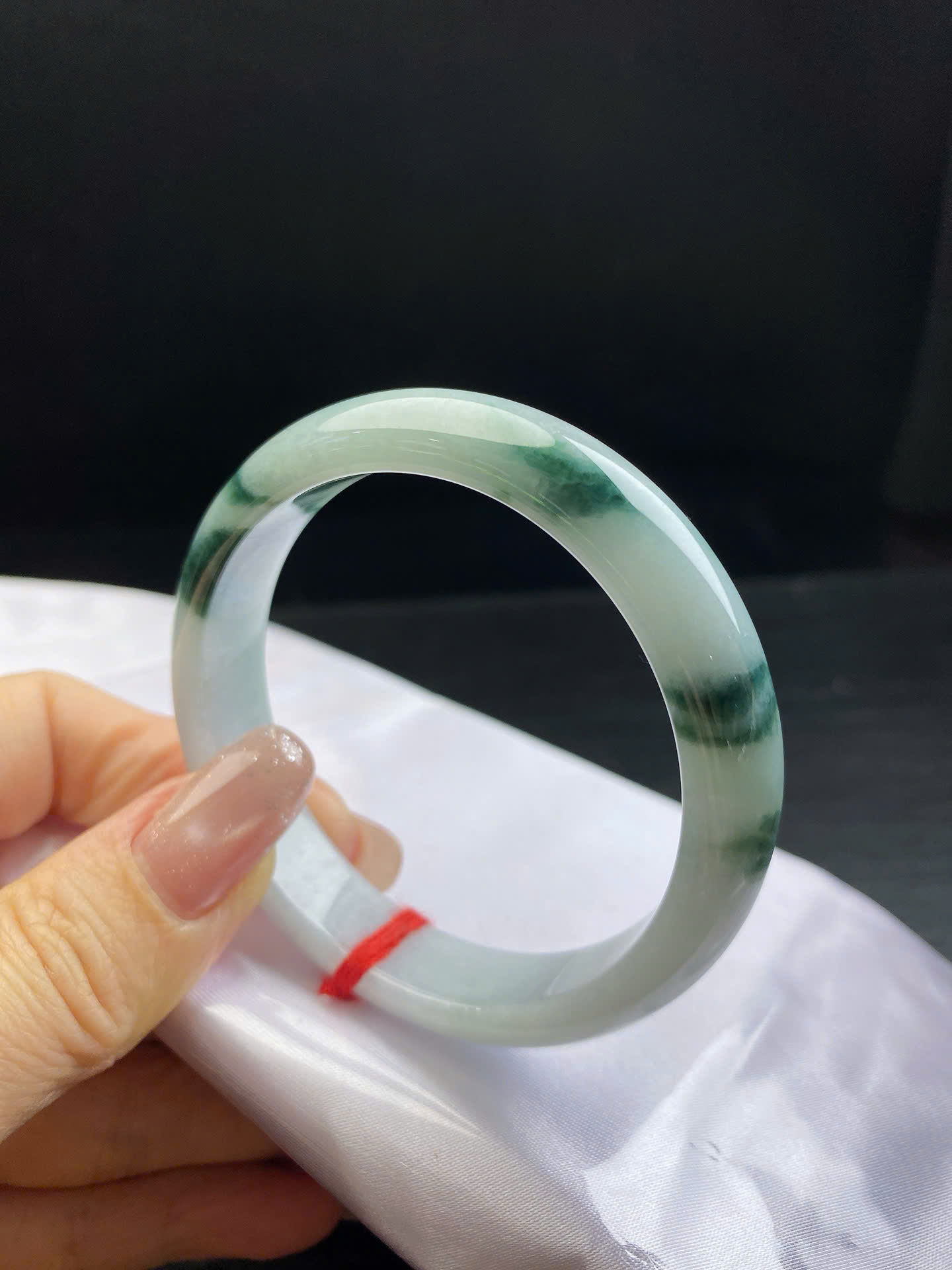 Vòng ngọc Myanmar jadeite A ni 53.8
