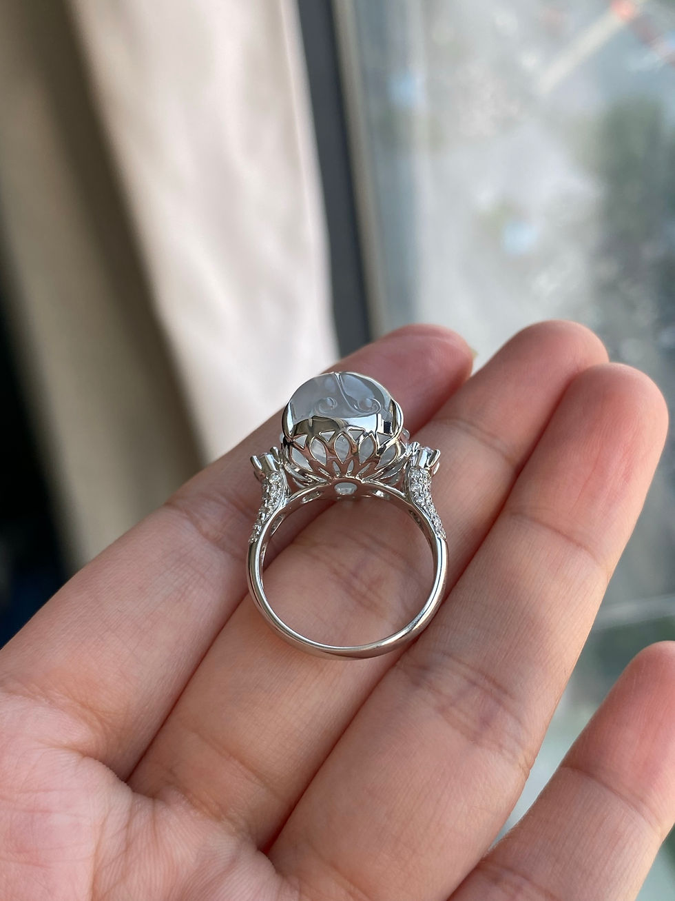 Hình thu nhỏ: Nhẫn Tỳ Hưu ngọc Jadeite A vàng 18K