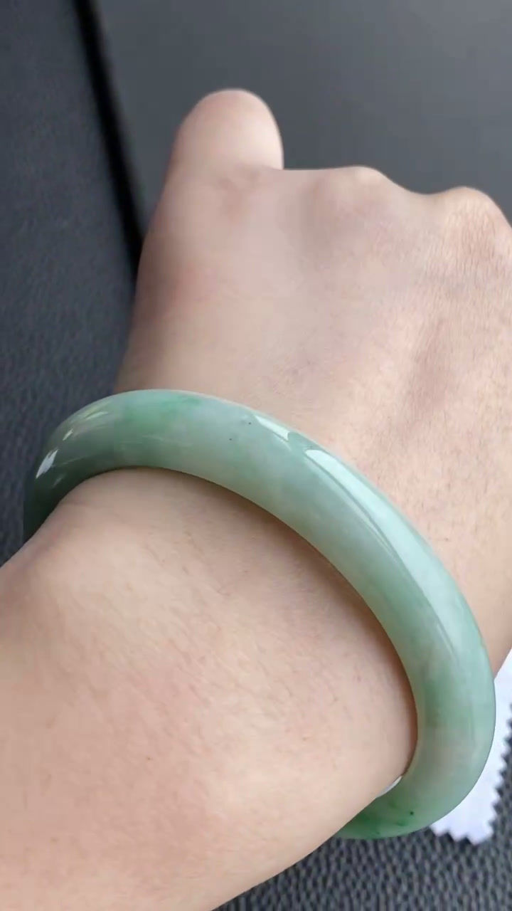 Hình thu nhỏ: Vòng ngọc Myanmar jadeite A ni 57-58