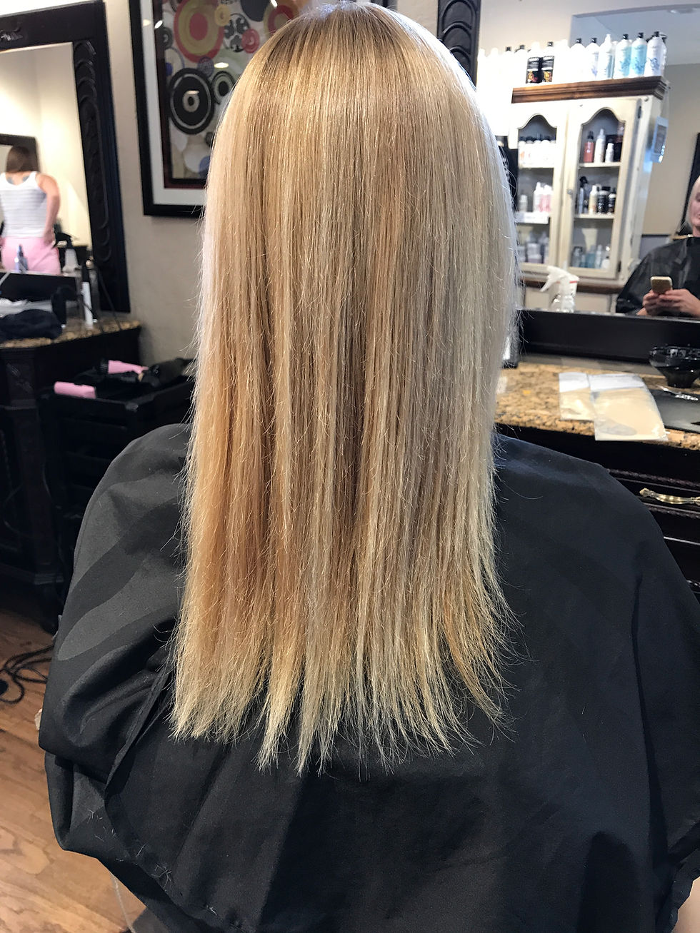 before extensions! applied by Julie