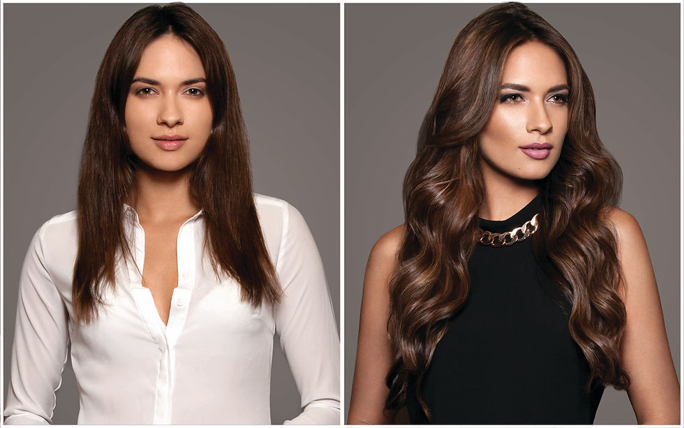 before/after Hairtalk application