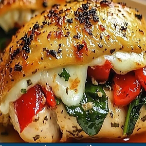 Stuffed Chicken Breast w/ Mash Potatoes & Broccoli