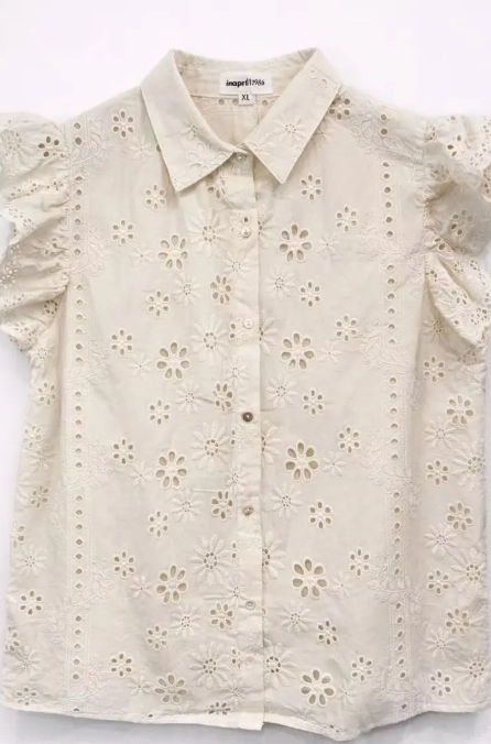 Miniature : Chemise sans manches broderies anglaises