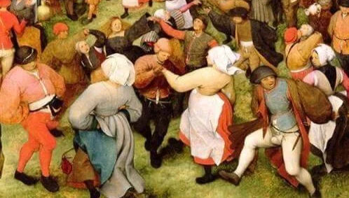 people dancing in the city of Stroudsburg due to choreomania 