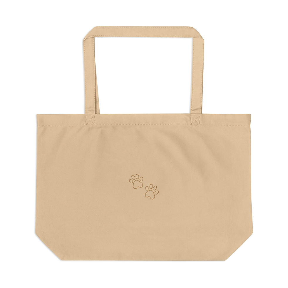 Thumbnail: Large Eco Tote — “Life Is Better With Muddy Paws” Dog Lover Canvas Tote