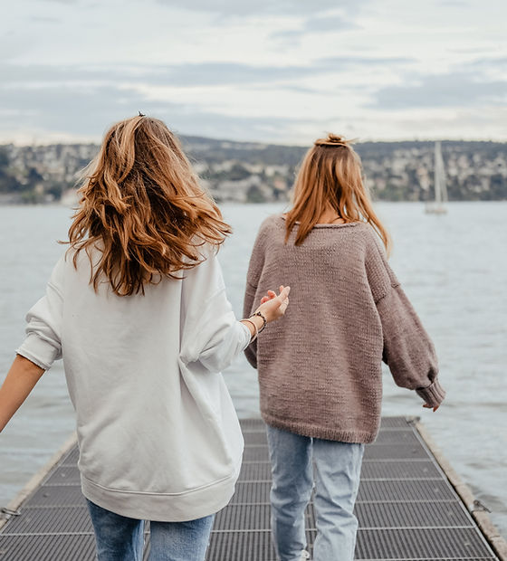 Women Walking by the Sea