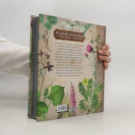 dorso libro atlas ilustrado plantas silvestres e infusiones curativas