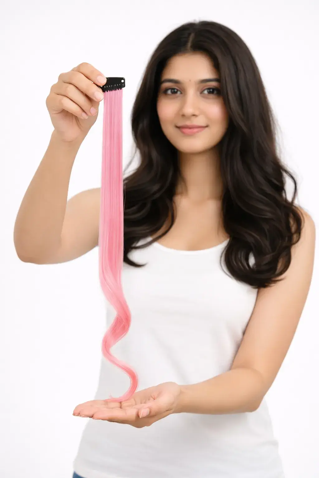 Strands Bubble Gum Pink Straight Pack of 4