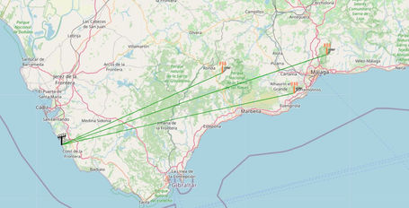 Captaciones de señales Malagueñas desde Conil de la Frontera - 7/10/2022
