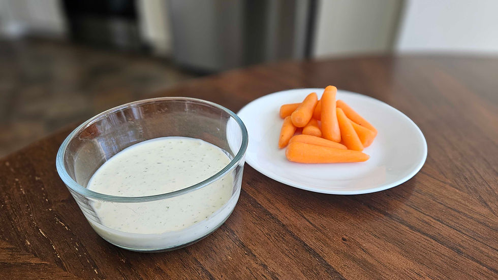 carrots and yogurt based dip