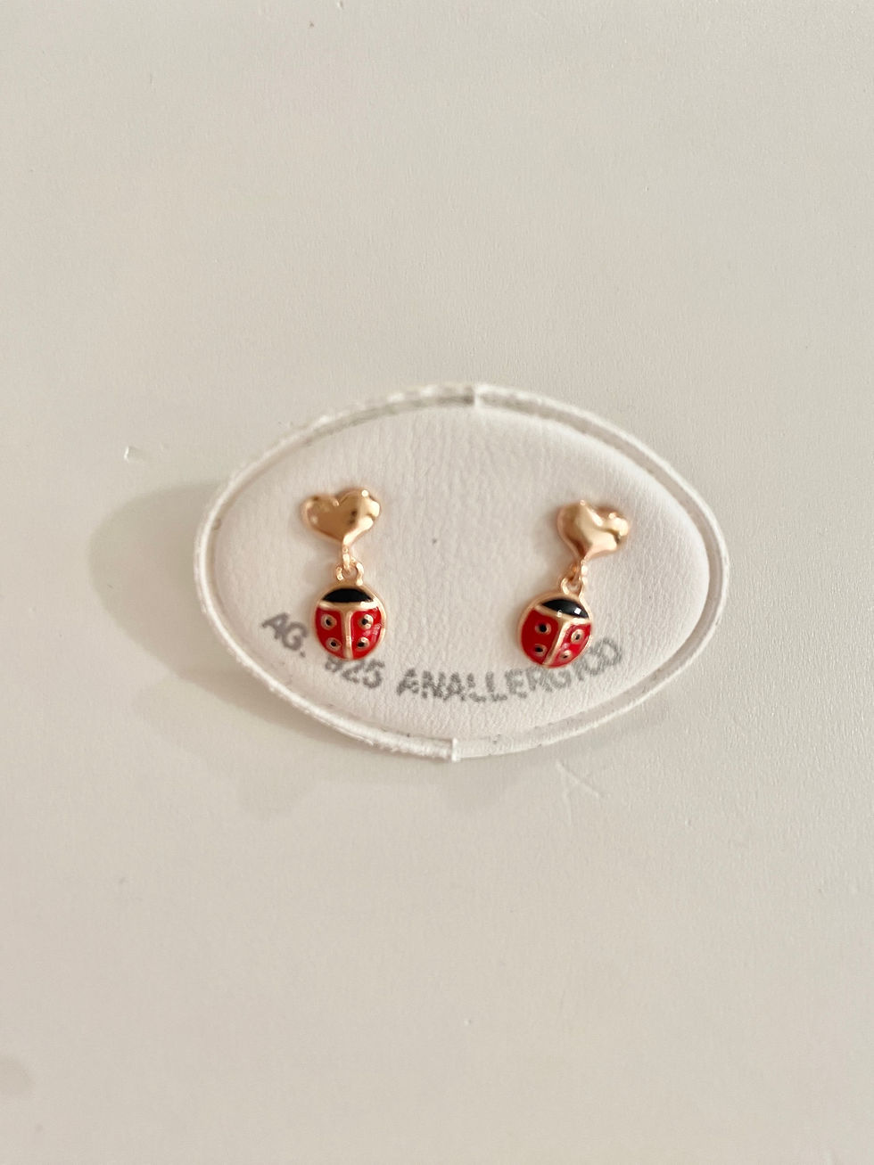 Miniatura: Orecchini pendente con coccinella 