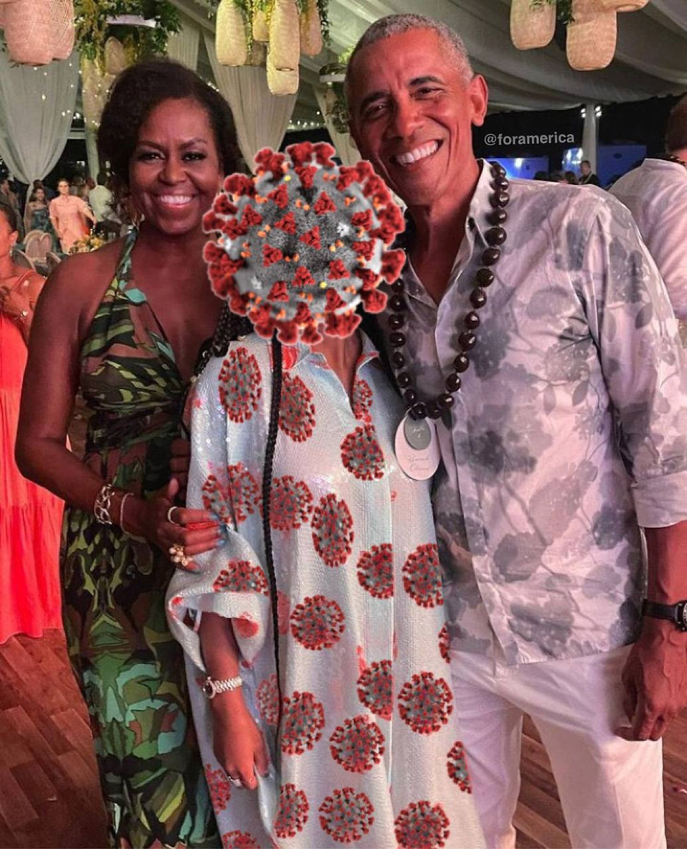 Barry, Michelle and their VIP guest 