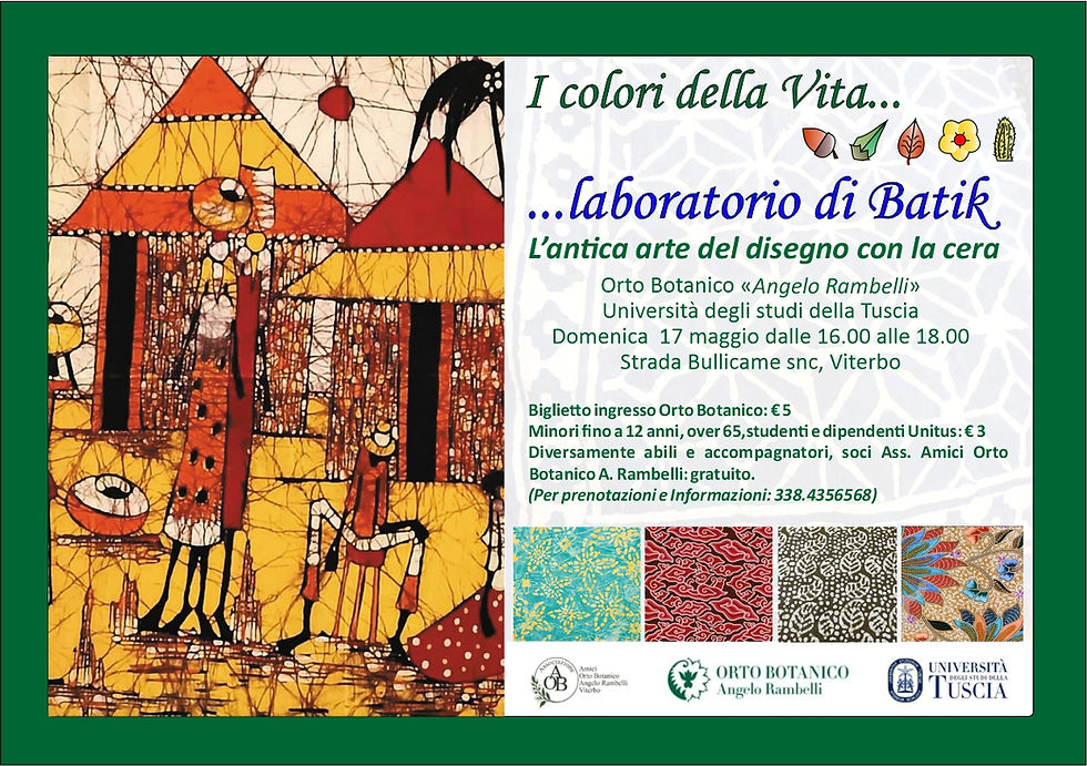 I colori della Vita ... laboratorio di Batik. L'antica arte della cera.