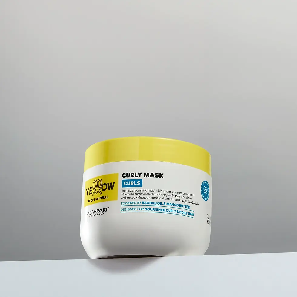 Miniatura: Yellow Mascarilla Curly