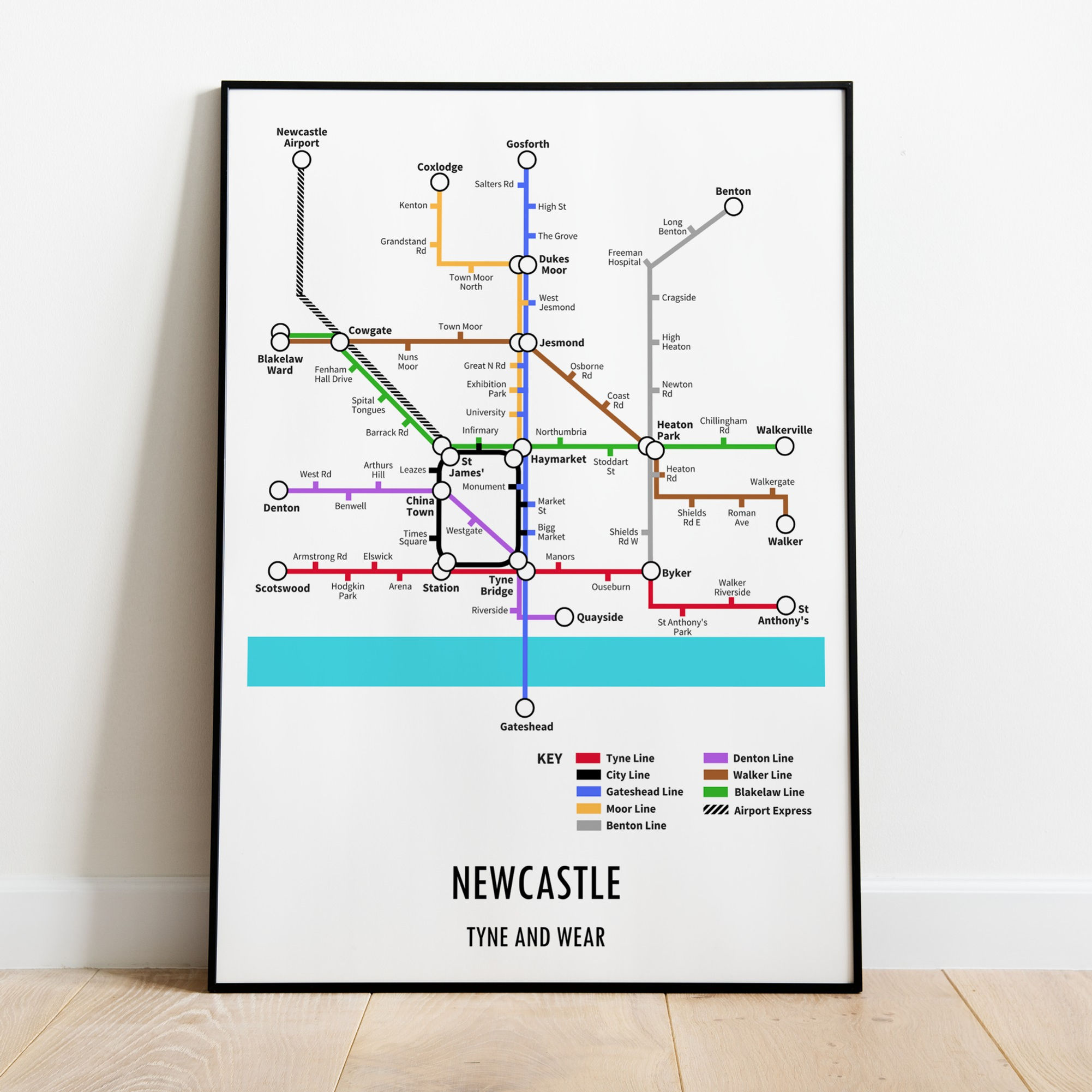 Newcastle Metro Map