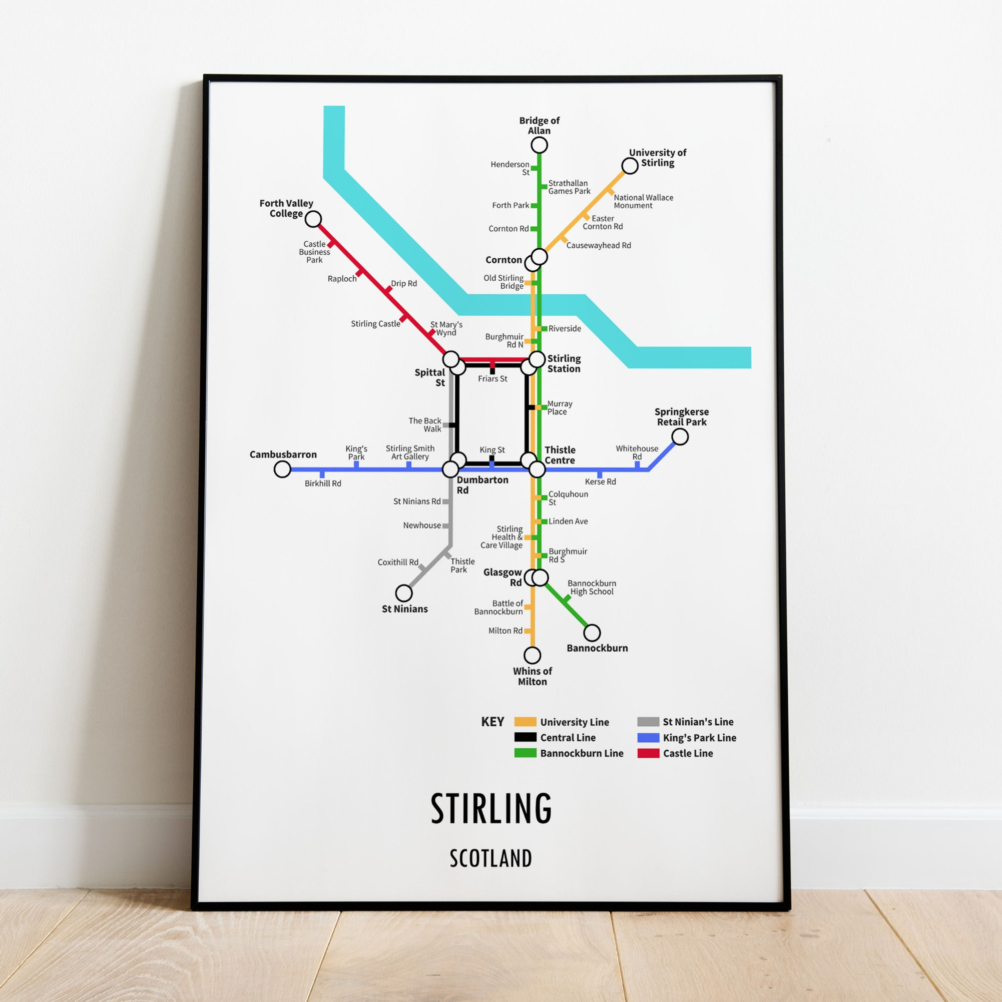 Stirling, Scotland | Underground Style Map