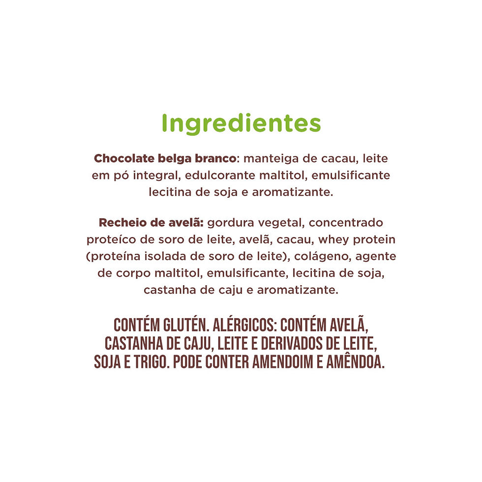 Miniatura: Bombom Luckau Coração de Chocolare Belga Branco, Zero Açúcar, Creme de Avelã