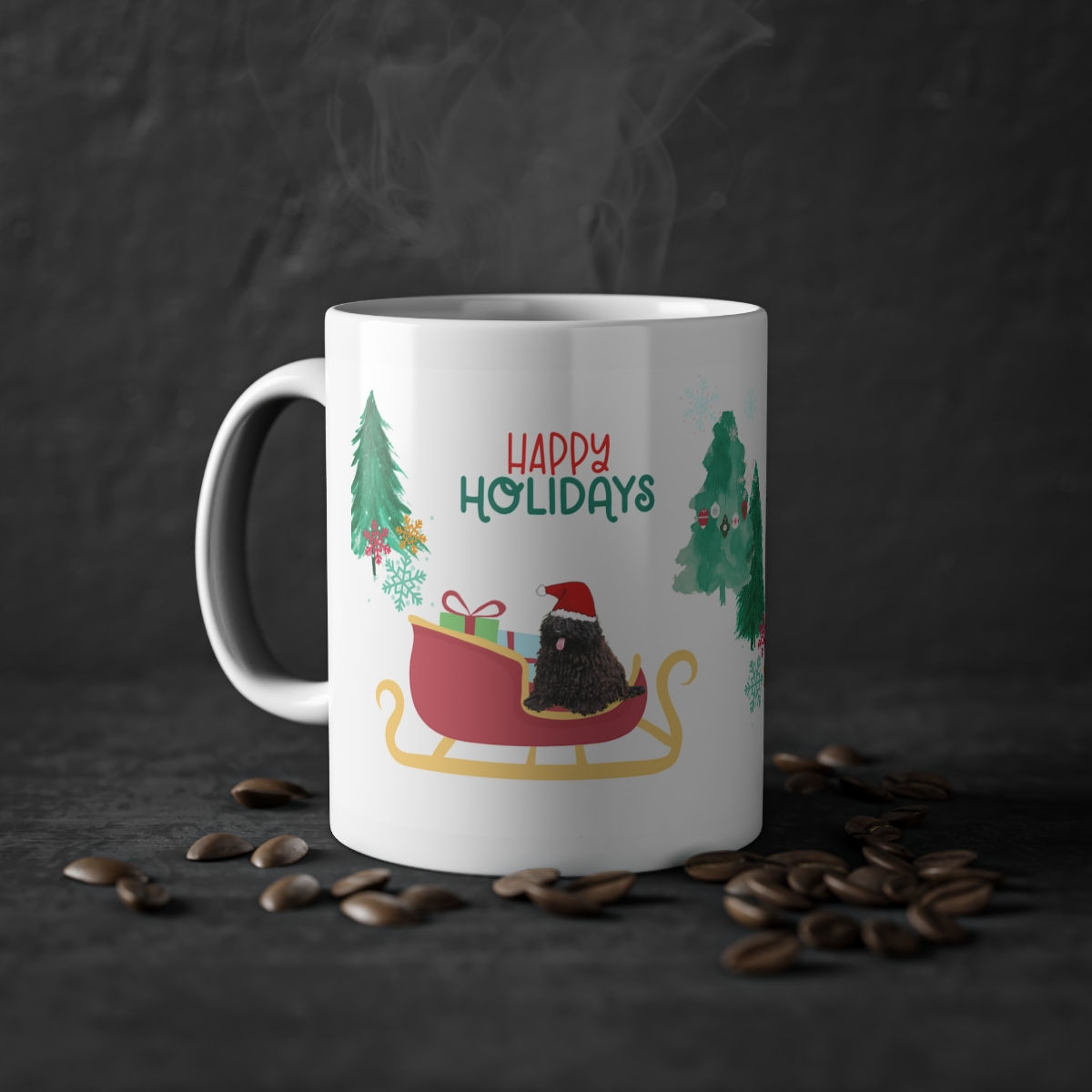 Mopdog Happy Holidays MaxMart Coffee Cup Standard Mug, 11oz